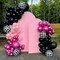 Chrome Hot Pink Balloons Arch Kit, 100 Packs Different Sizes 12 10 5 Inches Metallic Fuschia Pink Balloon Garland Arch Kit, Shiny Fuchsia Balloons for Girls Women Birthday Wedding Decoration